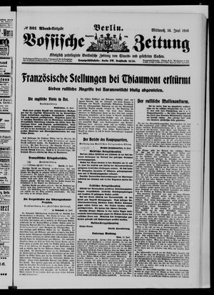 Vossische Zeitung vom 14.06.1916