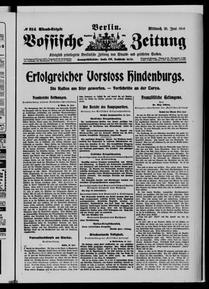 Vossische Zeitung vom 21.06.1916