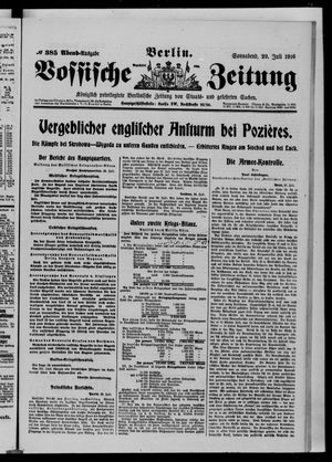 Vossische Zeitung on Jul 29, 1916