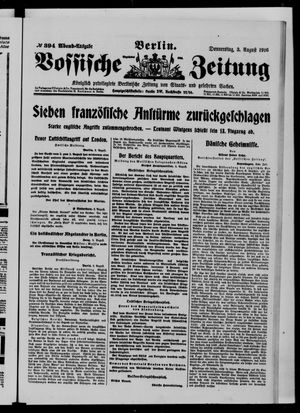 Vossische Zeitung vom 03.08.1916