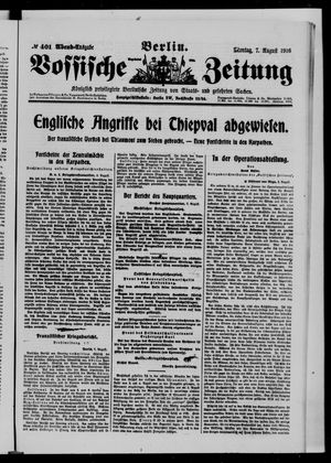 Vossische Zeitung vom 07.08.1916