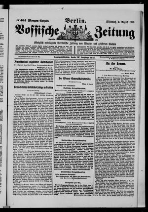 Vossische Zeitung vom 09.08.1916