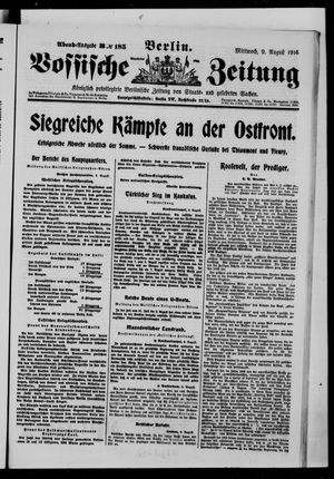 Vossische Zeitung vom 09.08.1916