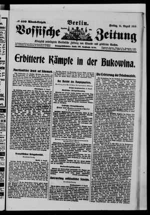 Vossische Zeitung vom 11.08.1916