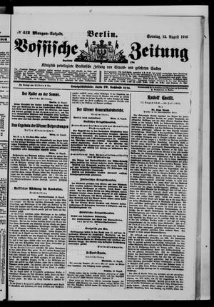 Vossische Zeitung vom 13.08.1916