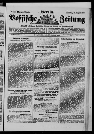 Vossische Zeitung vom 15.08.1916