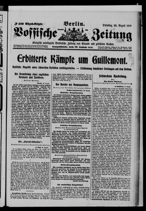 Vossische Zeitung vom 22.08.1916