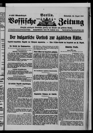 Vossische Zeitung vom 26.08.1916