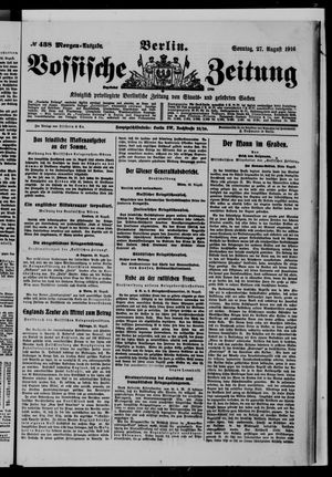 Vossische Zeitung vom 27.08.1916