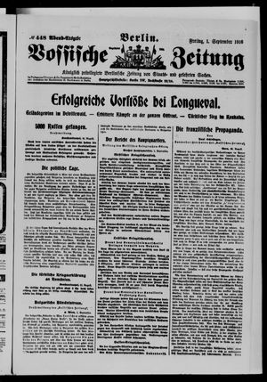 Vossische Zeitung vom 01.09.1916