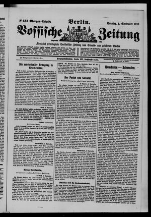 Vossische Zeitung vom 03.09.1916