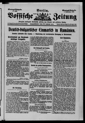 Vossische Zeitung vom 04.09.1916