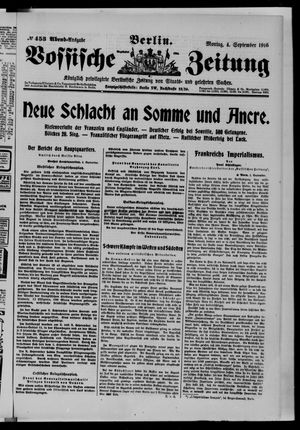 Vossische Zeitung vom 04.09.1916