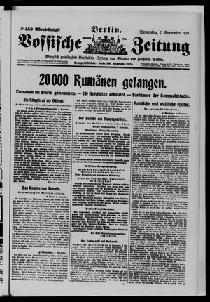 Vossische Zeitung vom 07.09.1916