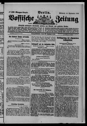 Vossische Zeitung vom 13.09.1916