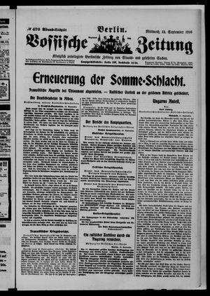 Vossische Zeitung vom 13.09.1916