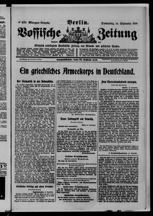 Vossische Zeitung vom 14.09.1916