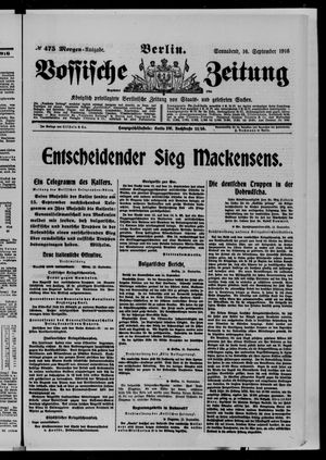Vossische Zeitung vom 16.09.1916