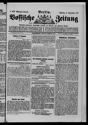 Vossische Zeitung vom 17.09.1916