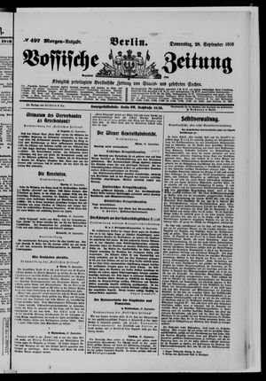 Vossische Zeitung vom 28.09.1916
