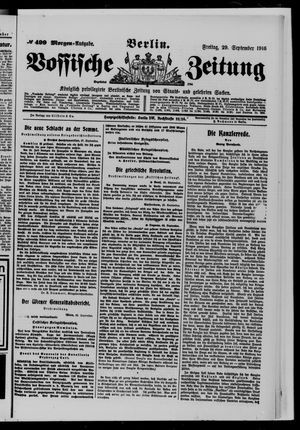 Vossische Zeitung vom 29.09.1916