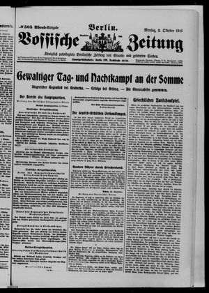 Vossische Zeitung vom 02.10.1916