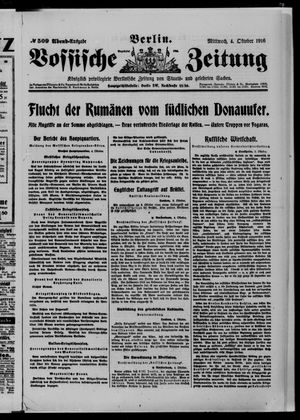 Vossische Zeitung vom 04.10.1916