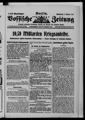Vossische Zeitung on Oct 7, 1916