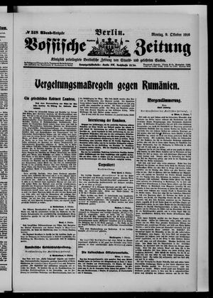 Vossische Zeitung vom 09.10.1916