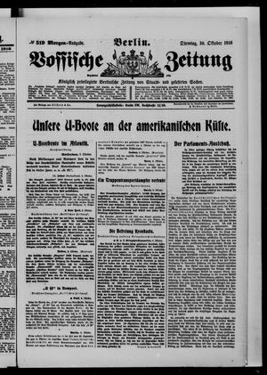 Vossische Zeitung vom 10.10.1916