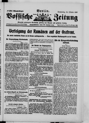 Vossische Zeitung vom 12.10.1916