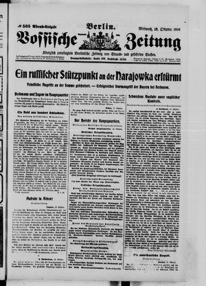 Vossische Zeitung vom 18.10.1916