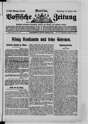 Vossische Zeitung vom 19.10.1916