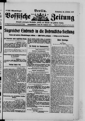 Vossische Zeitung vom 21.10.1916