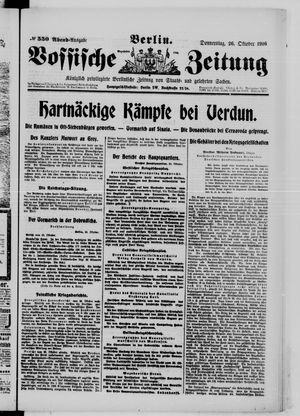 Vossische Zeitung on Oct 26, 1916