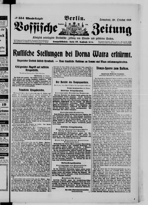 Vossische Zeitung vom 28.10.1916