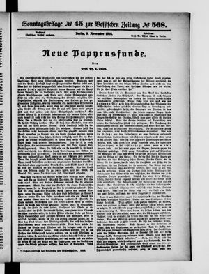 Vossische Zeitung vom 05.11.1916