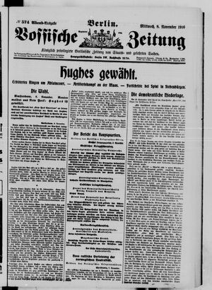 Vossische Zeitung vom 08.11.1916