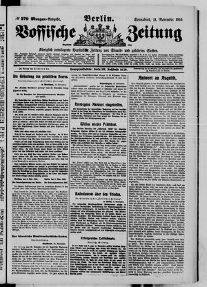 Vossische Zeitung vom 11.11.1916