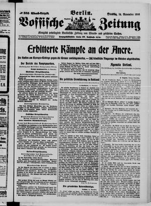 Vossische Zeitung vom 14.11.1916