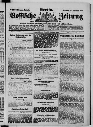 Vossische Zeitung vom 15.11.1916