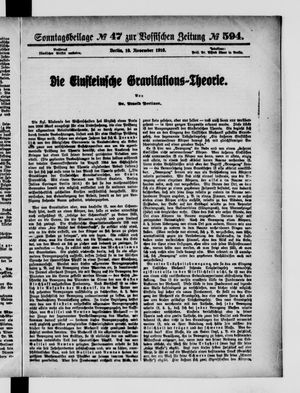 Vossische Zeitung vom 19.11.1916