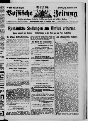 Vossische Zeitung vom 21.11.1916