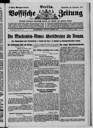 Vossische Zeitung vom 25.11.1916