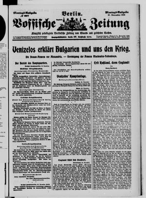 Vossische Zeitung vom 27.11.1916