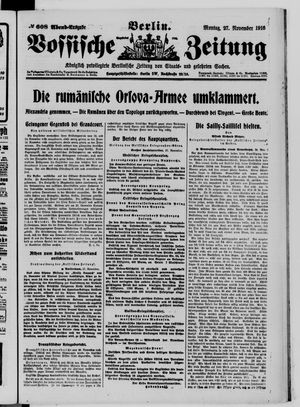 Vossische Zeitung vom 27.11.1916