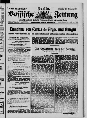 Vossische Zeitung vom 28.11.1916