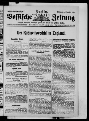Vossische Zeitung vom 06.12.1916