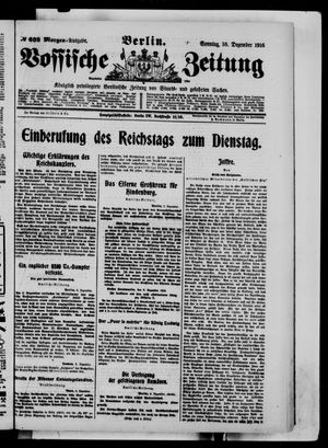 Vossische Zeitung on Dec 10, 1916