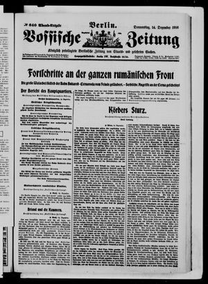 Vossische Zeitung vom 14.12.1916